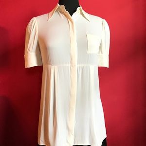 Alice + Olivia TOWORK! Ivory Silk  Blouse- S